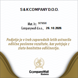CompanyWall Kristalna plaketa – SK Company